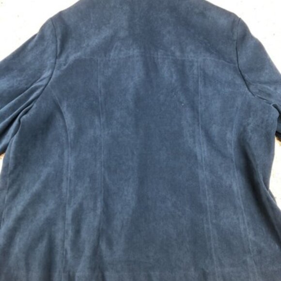 Cato Size 20W Women's Blue Long Sleeve Suit Style Full Zip Jacket With Pockets - Picture 10 of 10